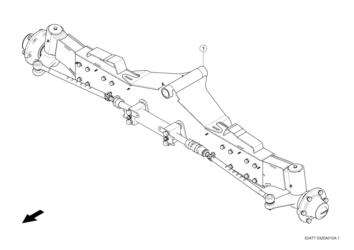 Lenkachse Komplett. Запчасти для комбайнов TUCANO 580-570 № машины L0700011 - L0799999