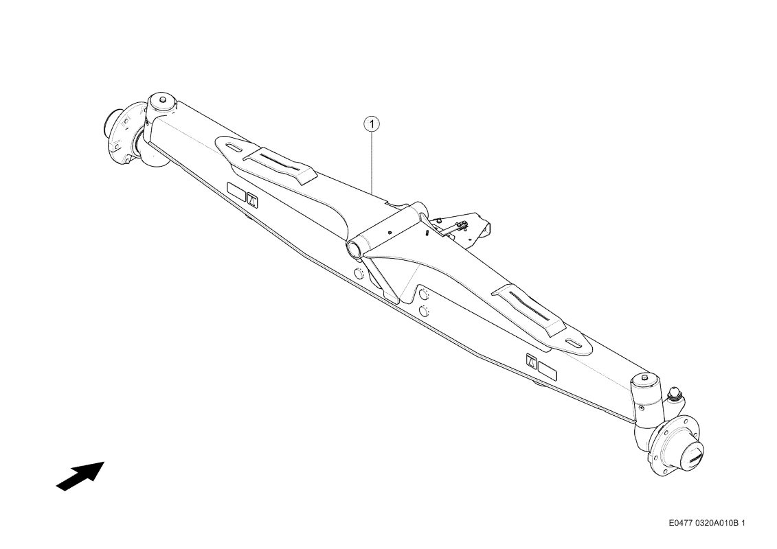 Lenkachse Komplett. Запчасти для комбайнов TUCANO 580-570 № машины L0700011 - L0799999. Схема 1