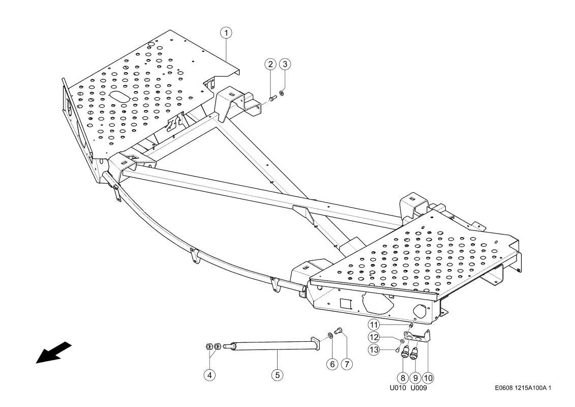 Платформа. Запчасти для комбайнов TUCANO 450-440 № машины L4500011 - L4599999