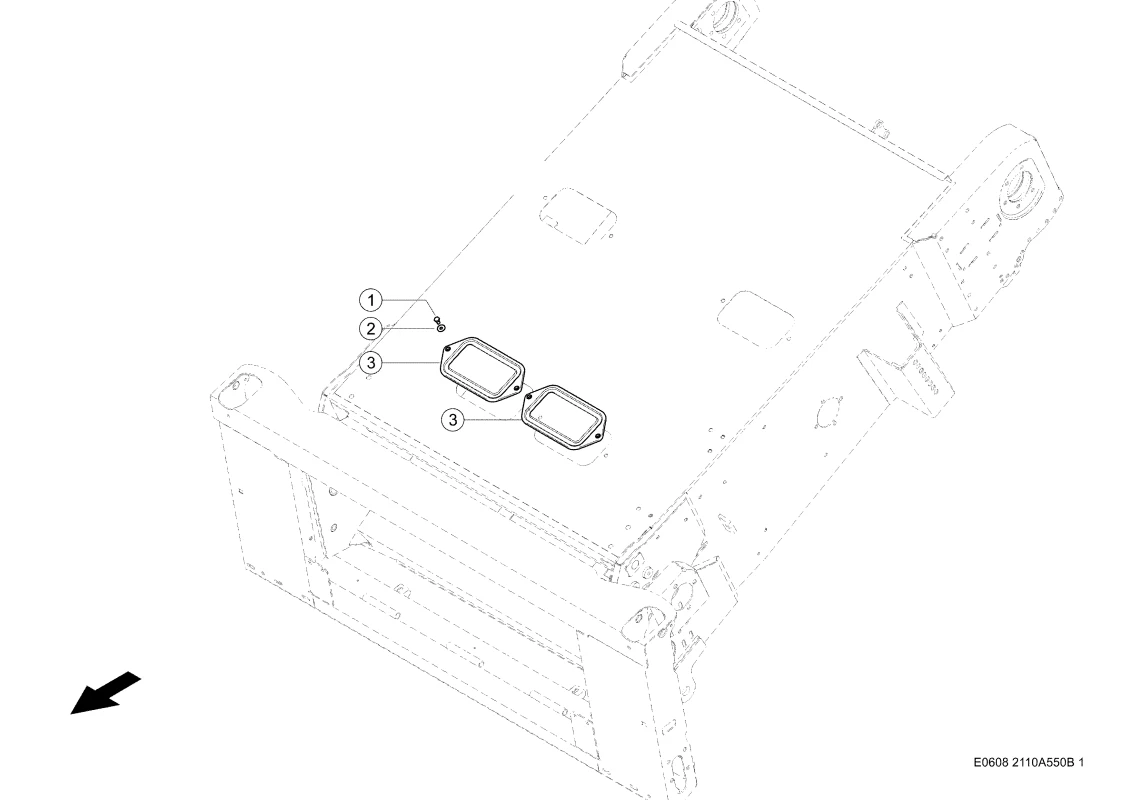 Крышка Монтажносмотрового Отверстия. Запчасти для комбайнов TUCANO 450-440 № машины L4500011 - L4599999. Схема 1