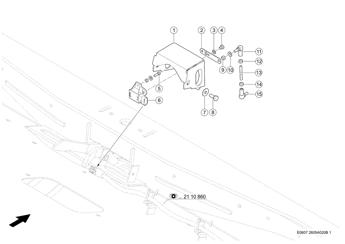 Сенсор Системы Auto Contour. Запчасти для комбайнов TUCANO 430-420 № машины L3400011 - L3499999. Схема 1