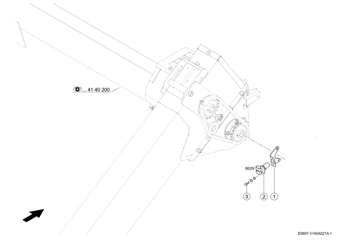 Sensor Uberkehrelevator. Запчасти для комбайнов TUCANO 430-420 № машины L3400011 - L3499999