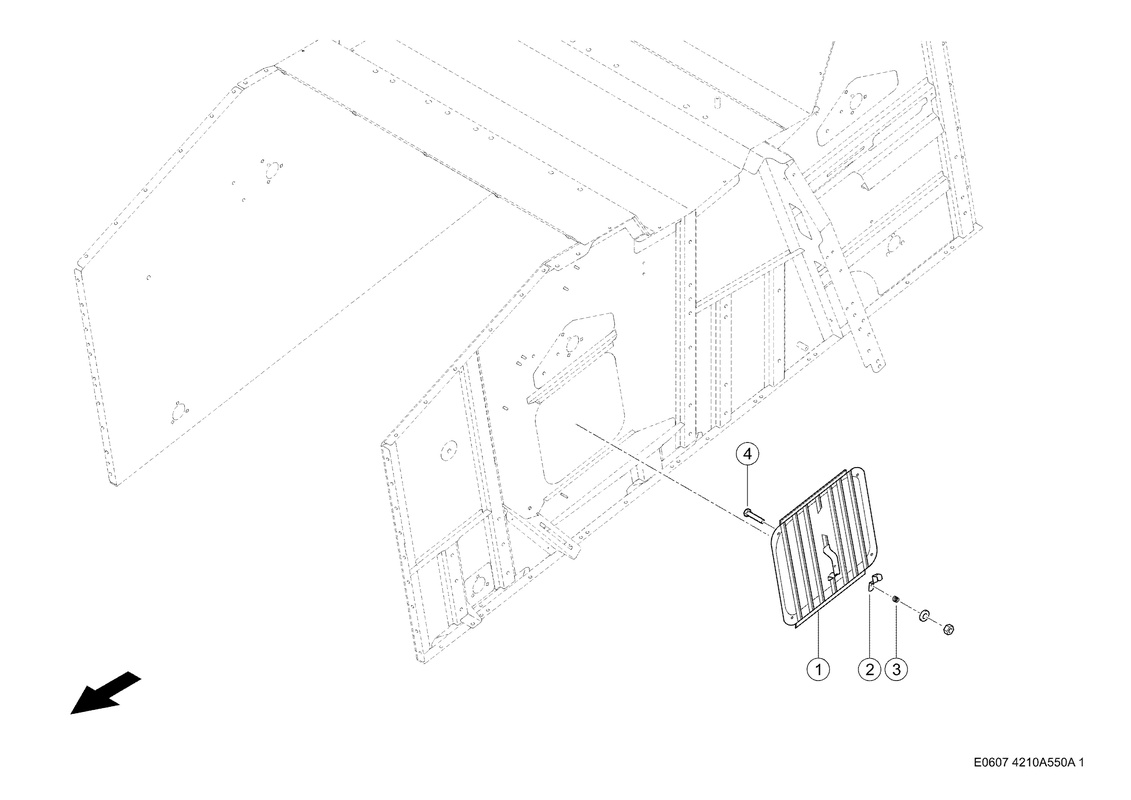 Крышка Монтажносмотрового Отверстия. Запчасти для комбайнов TUCANO 430-420 № машины L3400011 - L3499999. Схема 4