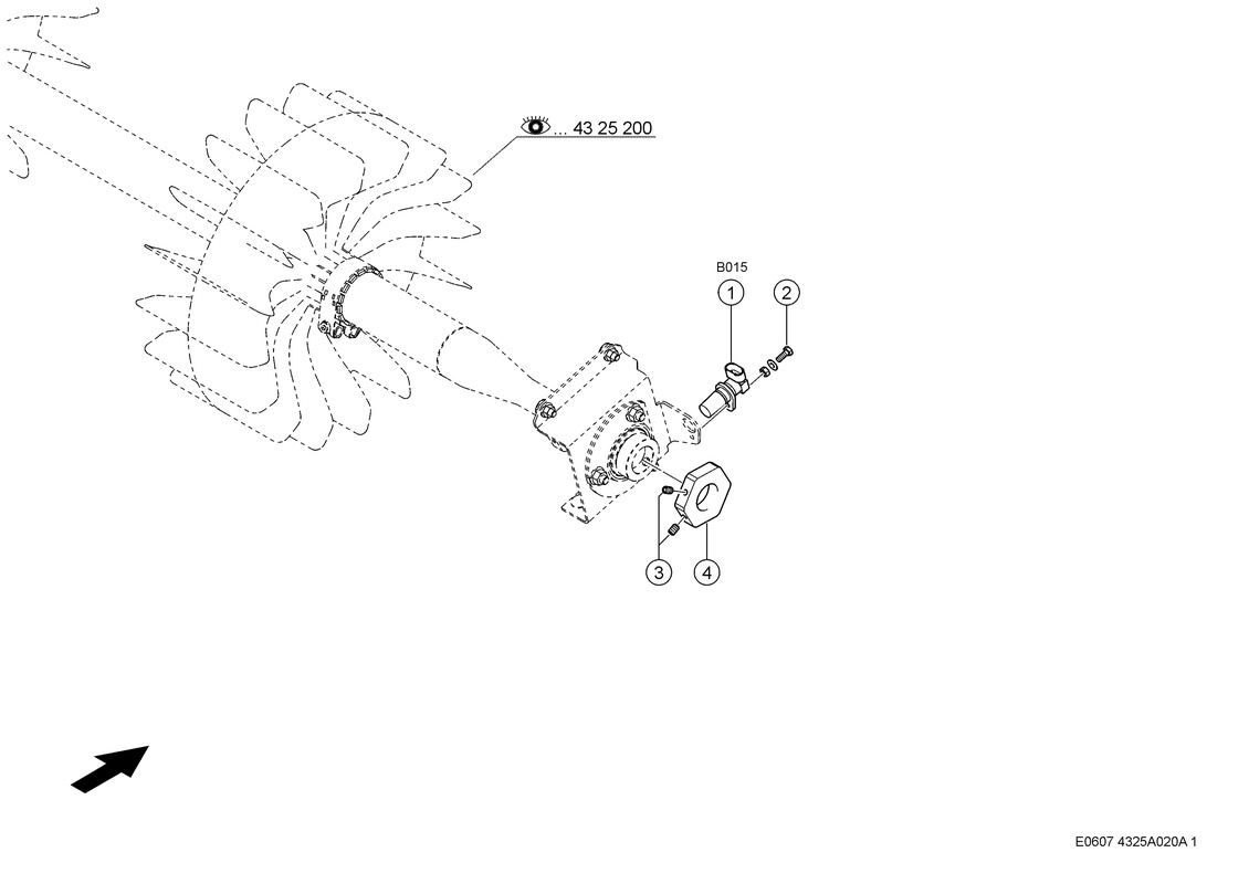 Drehzahlsensor Geblase. Запчасти для комбайнов TUCANO 430-420 № машины L3400011 - L3499999